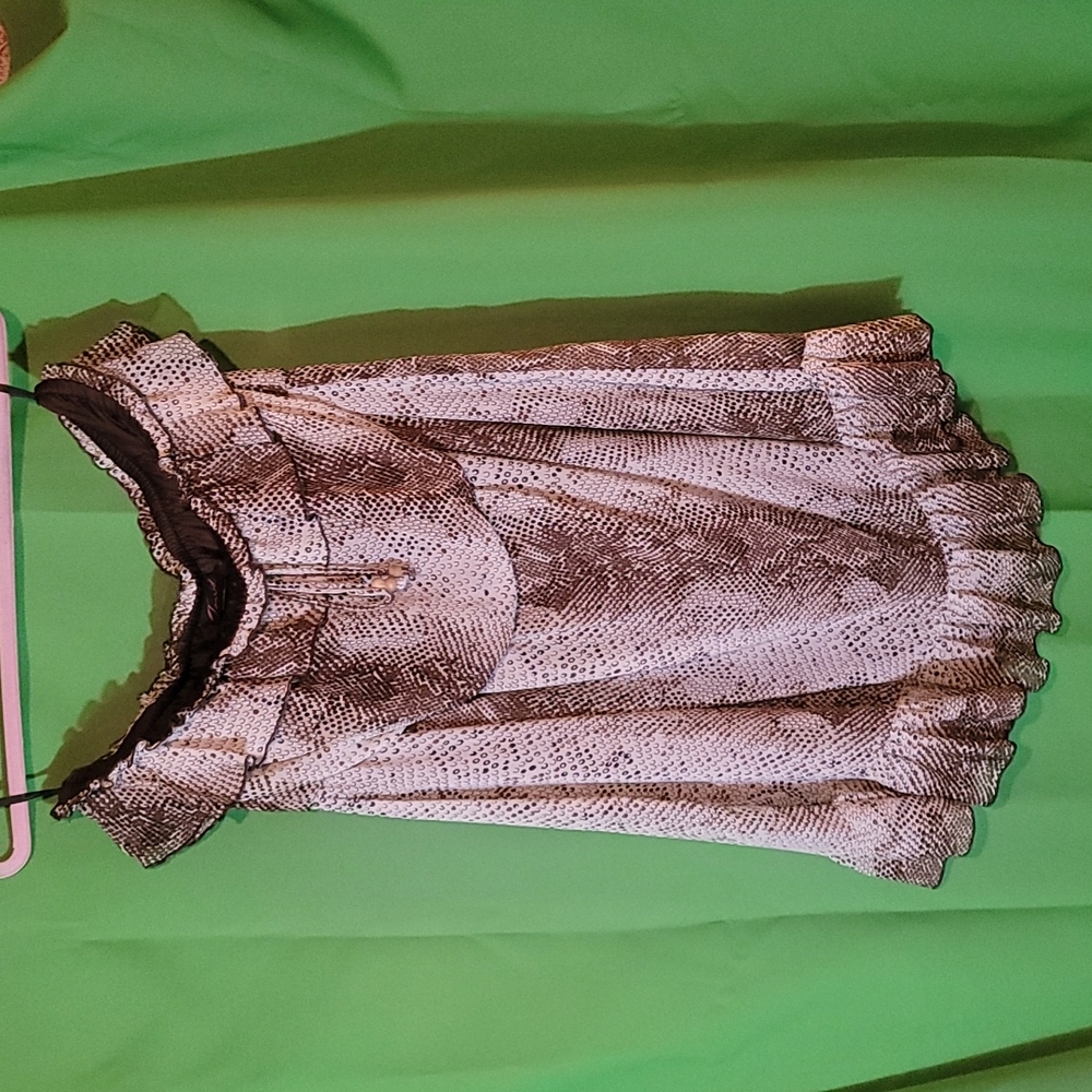 Torrid, size 3, strapless snake print dress